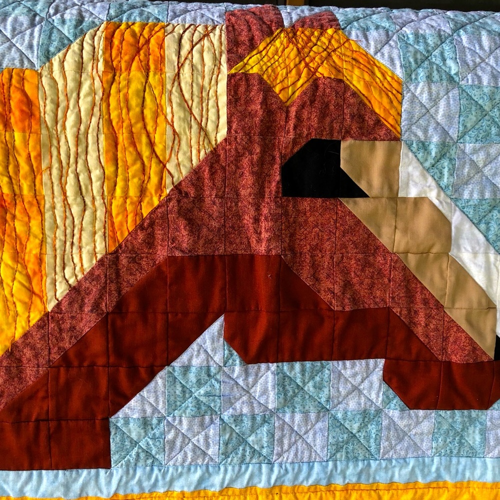HORSE Quilted wall hanging or table topper